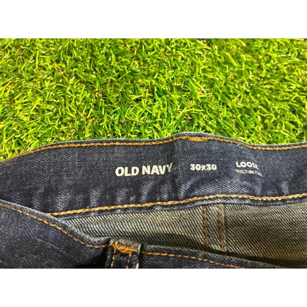 Old Navy Jeans Mens 30x30 Dark Wash Loose Built-In Flex Straight Leg Denim
